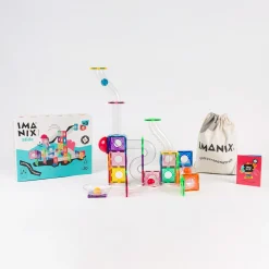 Braintoys Imanix Tobogán 70 piezas ·*Niños Construcciones Magnéticas|Imanix