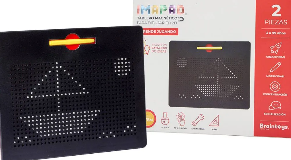 Braintoys Imapad Negro ·*Niños Juegos De Viaje|Pizarras Para Niños Y Niñas