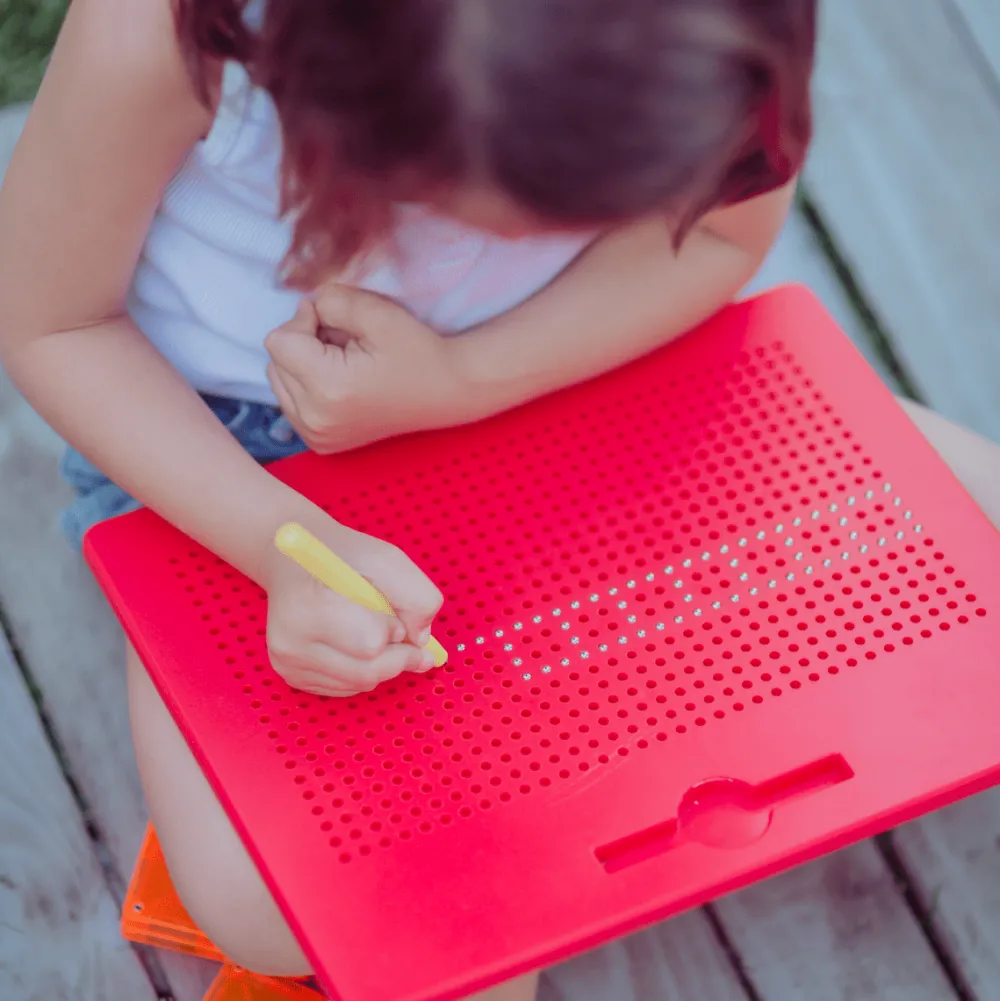 Braintoys Imapad Rojo ·*Niños Construcciones Magnéticas|Juegos De Viaje