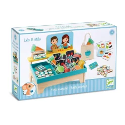 Djeco Imitación Léa & Milo little market ·*Niños Cocinas De Madera Y Accesorios Juguete
