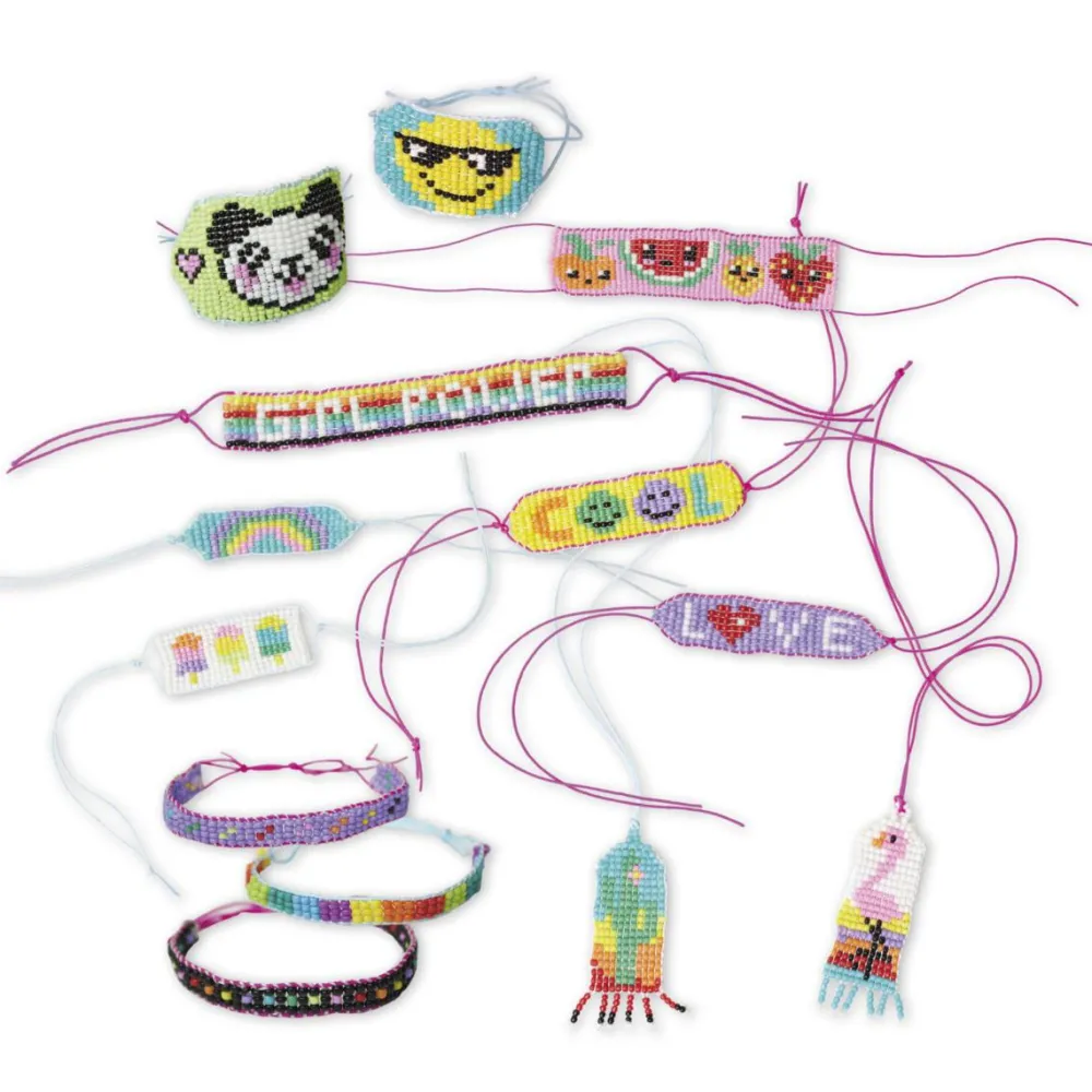Janod Joyas Pop de cuentas y telar ·*Niños Kit De Manualidades