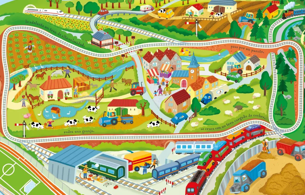 Usborne Juega con el libro del tren* Álbumes Ilustrados Infantiles