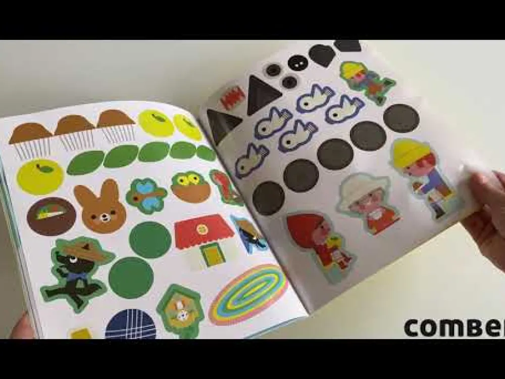 Combel Juega, pinta y pega con...Caperucita Roja*Niños Libros De Pegatinas|Libros Para Colorear