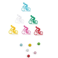 Moulin Roty Juego de 6 ciclistas con canicas Mercredi ·*Niños Juguetes Y Juegos Motricidad Fina