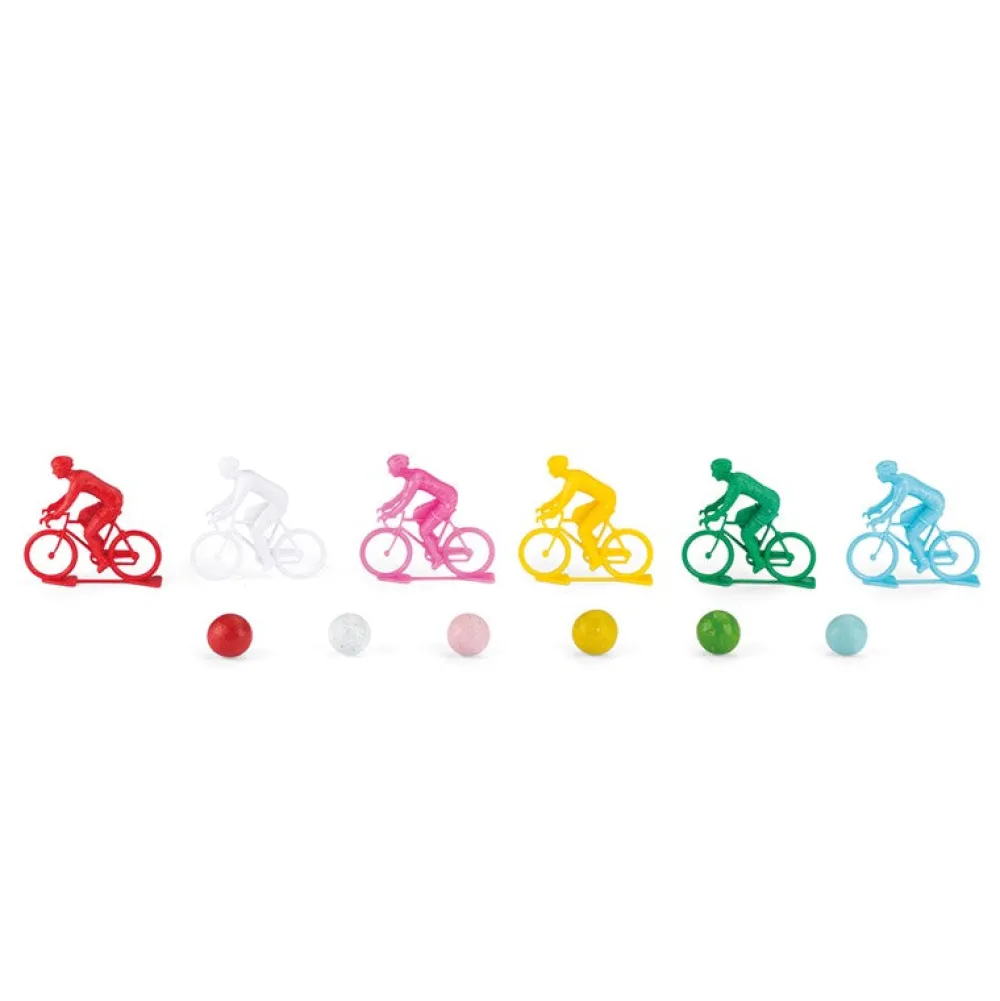 Moulin Roty Juego de 6 ciclistas con canicas Mercredi ·*Niños Juguetes Y Juegos Motricidad Fina