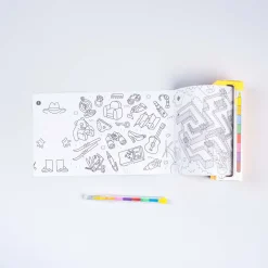 Omy Juego de bolsillo para colorear Atlas+8 pinturas ·*Niños Libros Para Colorear|Libros Para Colorear