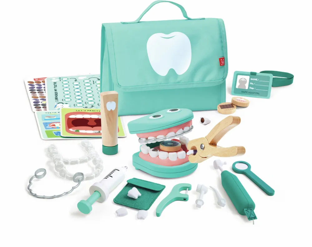 Hape Juego de Clínica Dental Super Smile ·*Niños Juguetes Waldorf|Juguetes Montessori