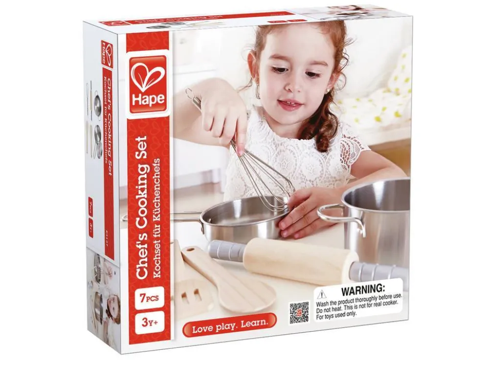Hape Juego de cocina para Chef ·*Niños Cocinas De Madera Y Accesorios Juguete|Juguetes Waldorf