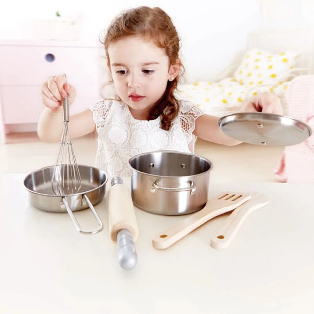 Hape Juego de cocina para Chef ·*Niños Cocinas De Madera Y Accesorios Juguete|Juguetes Waldorf