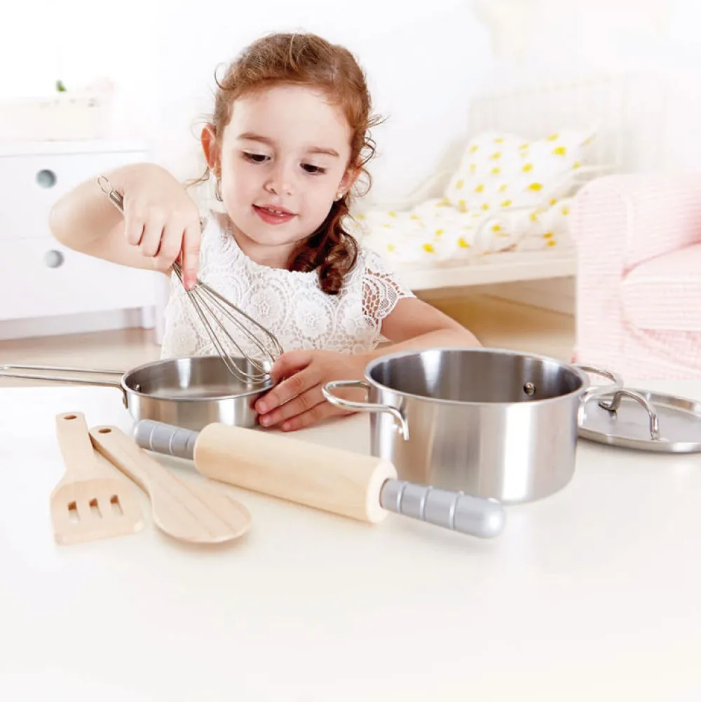 Hape Juego de cocina para Chef ·*Niños Cocinas De Madera Y Accesorios Juguete|Juguetes Waldorf