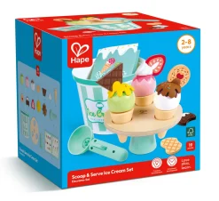 Hape Juego de Helado Scoop & Serve ·*Niños Cocinas De Madera Y Accesorios Juguete|Juguetes Waldorf