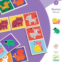 Djeco Juego educativo Dominó Wood ·*Niños Juguetes Montessori|Juguetes Y Juegos Motricidad Fina