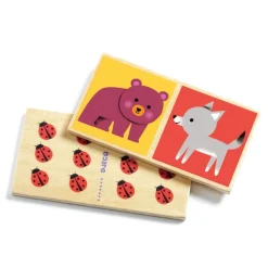 Djeco Juego educativo Dominó Wood ·*Niños Juguetes Montessori|Juguetes Y Juegos Motricidad Fina