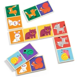 Djeco Juego educativo Dominó Wood ·*Niños Juguetes Montessori|Juguetes Y Juegos Motricidad Fina