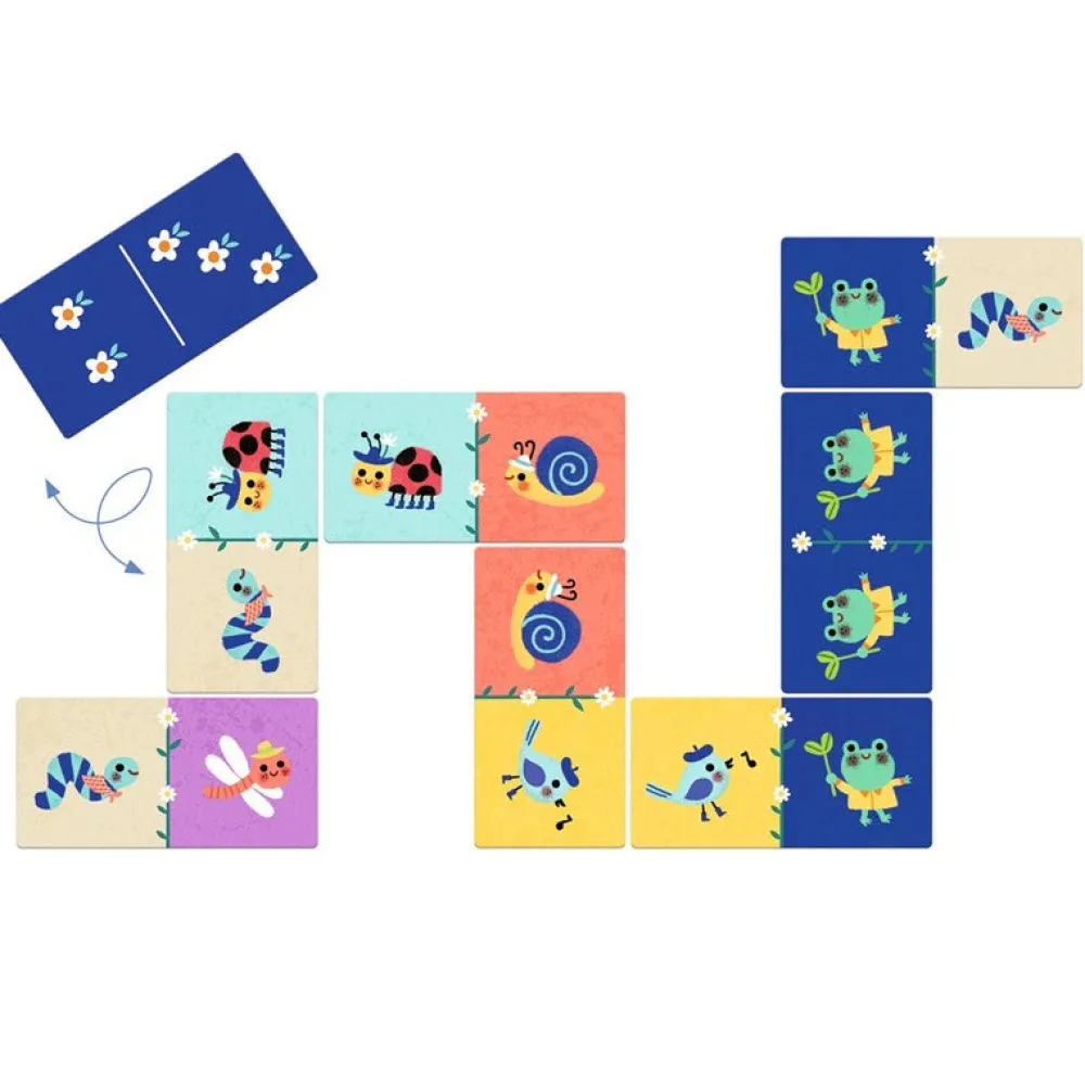 Djeco Juego educativo Domino pequeños animales ·*Niños Djeco|Juguetes Montessori
