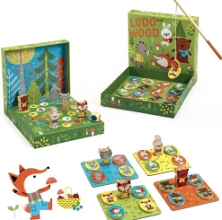 Djeco Juego educativo Ludo Wood ·*Niños Juguetes Montessori|Juguetes Y Juegos Motricidad Fina
