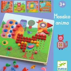Djeco Juego educativo Mosaico Animo ·*Niños Juguetes Montessori|Juguetes Y Juegos Motricidad Fina