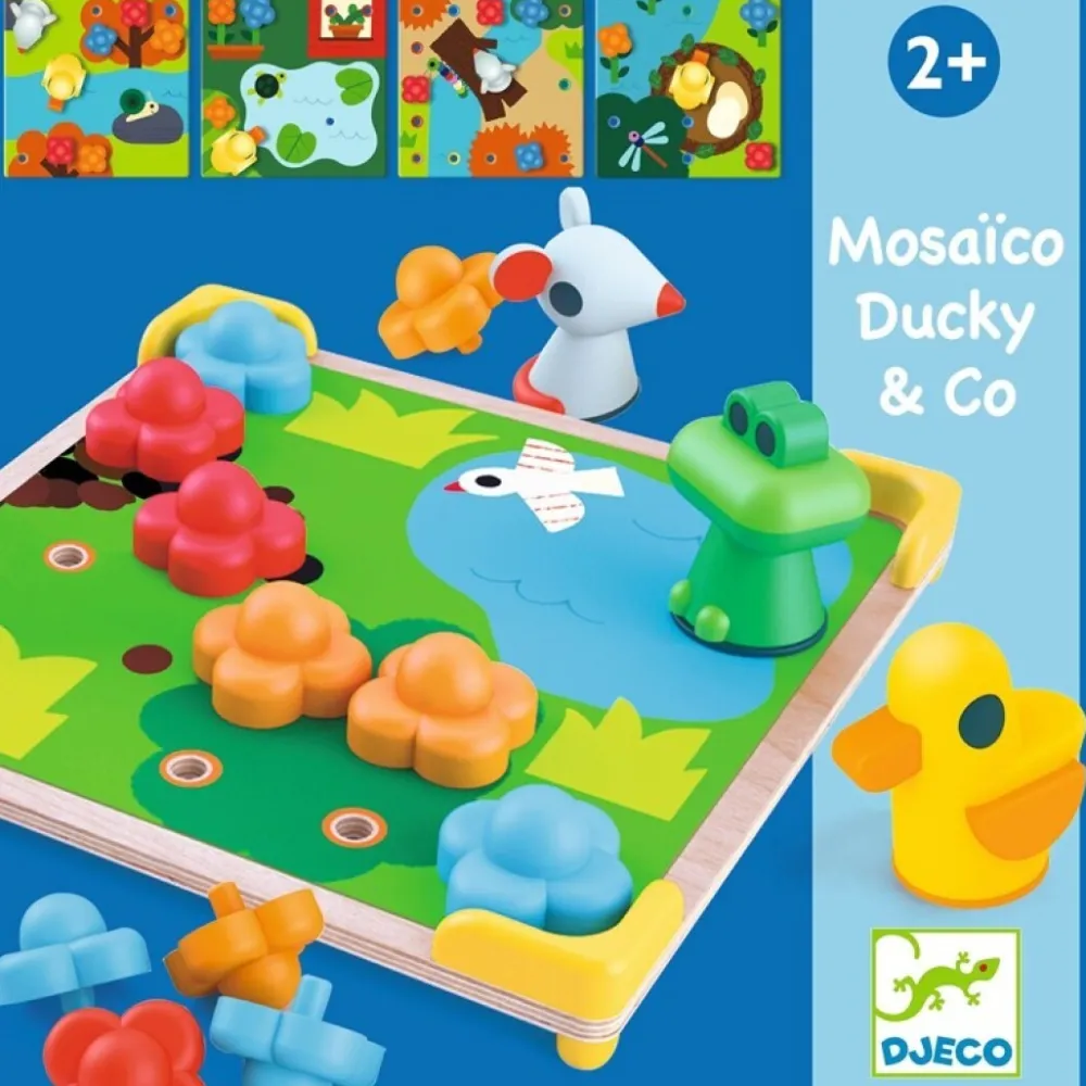 Djeco Juego educativo Mosaico Ducky & Co ·*Niños Juguetes Montessori|Juguetes Y Juegos Motricidad Fina