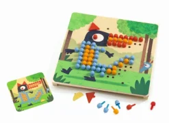 Djeco Juego educativo Mosaico Rigolo ·*Niños Juguetes Montessori|Juguetes Y Juegos Motricidad Fina