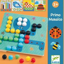 Djeco Juego educativo Primo Mosaico ·*Niños Juguetes Montessori|Juguetes Y Juegos Motricidad Fina