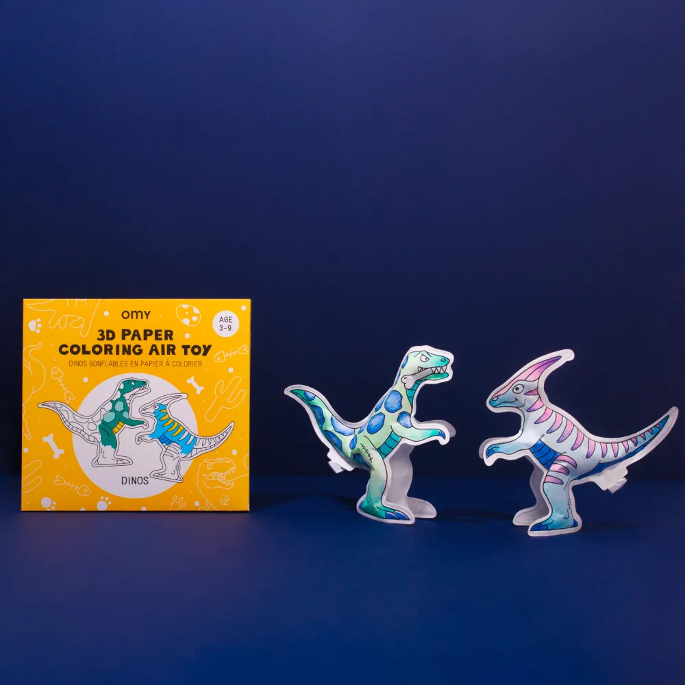 Omy Juego Dinos para colorear e inflar*Niños Juegos De Viaje
