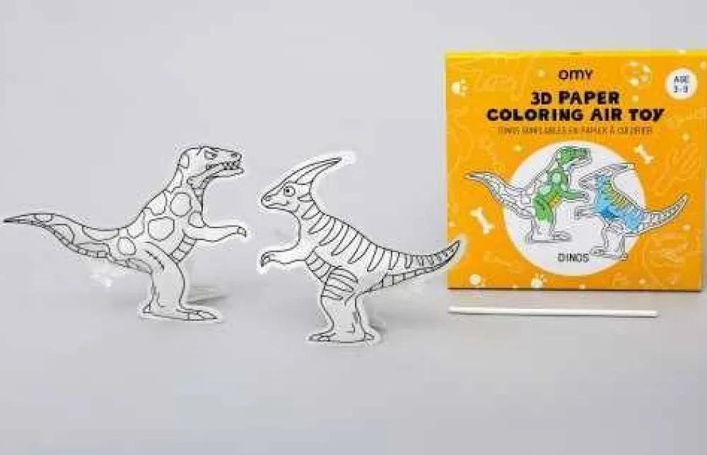 Omy Juego Dinos para colorear e inflar*Niños Juegos De Viaje