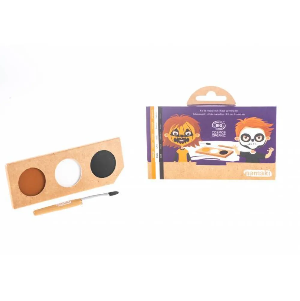 Namaki Kit maquillaje calabaza y esqueleto ·*Niños Pintura Facial Para Niños Y Niñas|Disfraces Infantiles