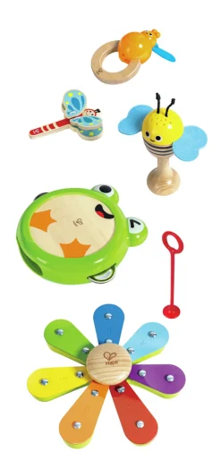 Hape Kit Rítmico Banda de la naturaleza ·*Niños Juguetes Montessori|Juguetes De Madera Para Niños
