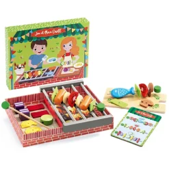 Djeco La Barbacoa de Joe & Max ·*Niños Cocinas De Madera Y Accesorios Juguete|Juguetes Waldorf