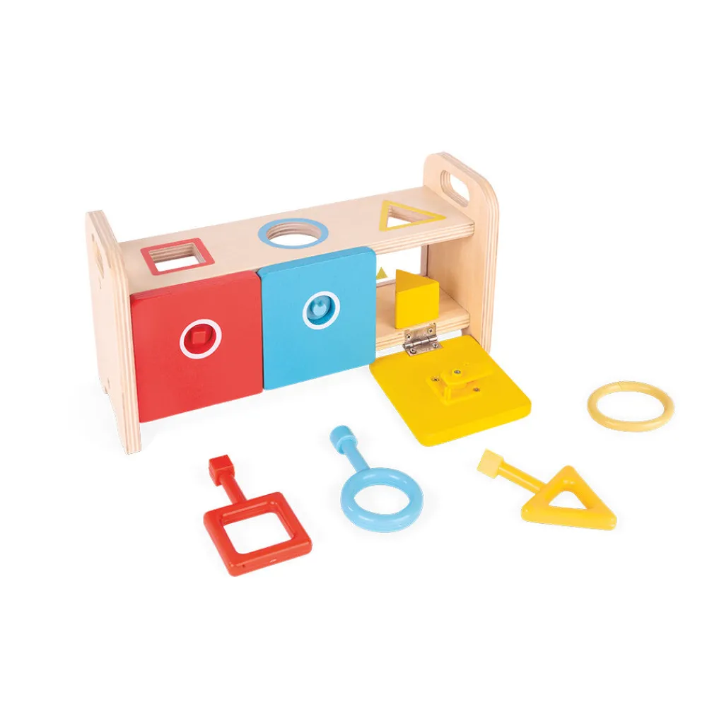 Janod La caja de llaves ESSENTIEL ·*Niños Juguetes Waldorf|Juguetes Montessori
