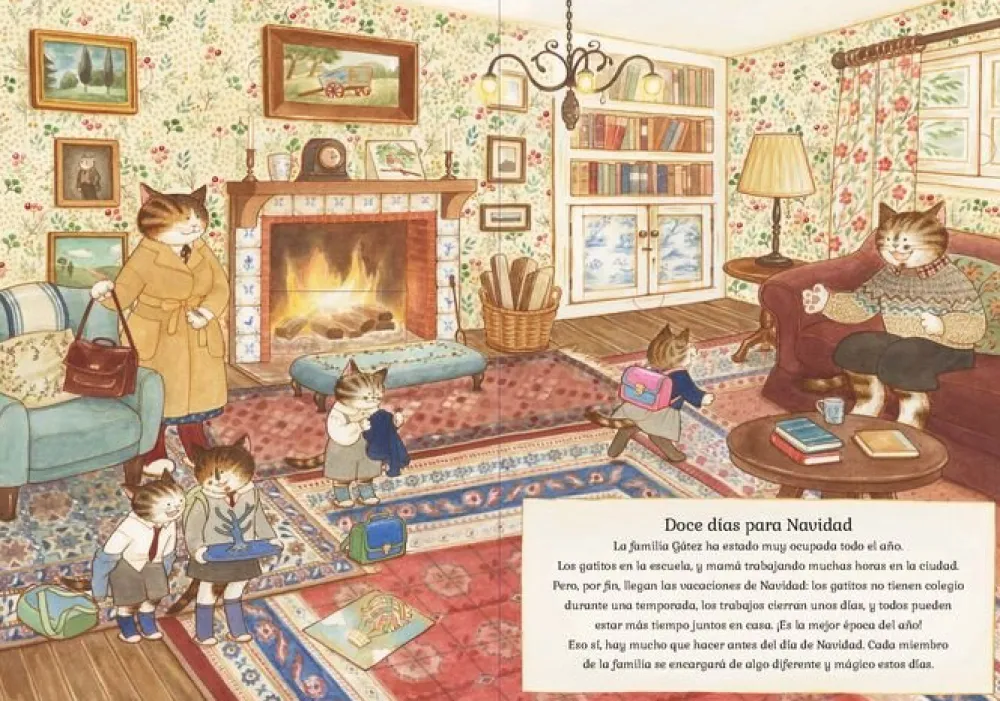 Tutifruti Editorial La familia Gatez en Navidad*Niños Libros De Navidad Para Niños