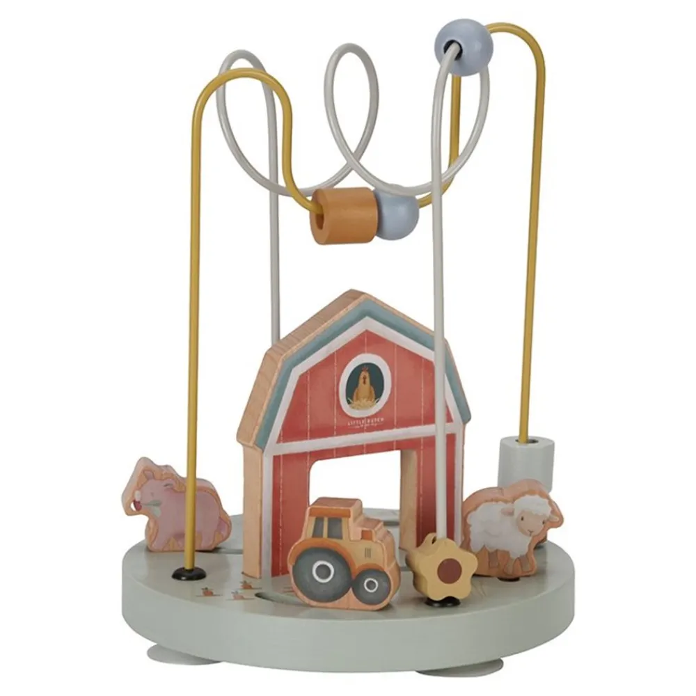 Little Dutch Laberinto espiral de cuentas Little Farm ·*Niños Juguetes De Madera Para Niños|Juguetes Y Juegos Motricidad Fina