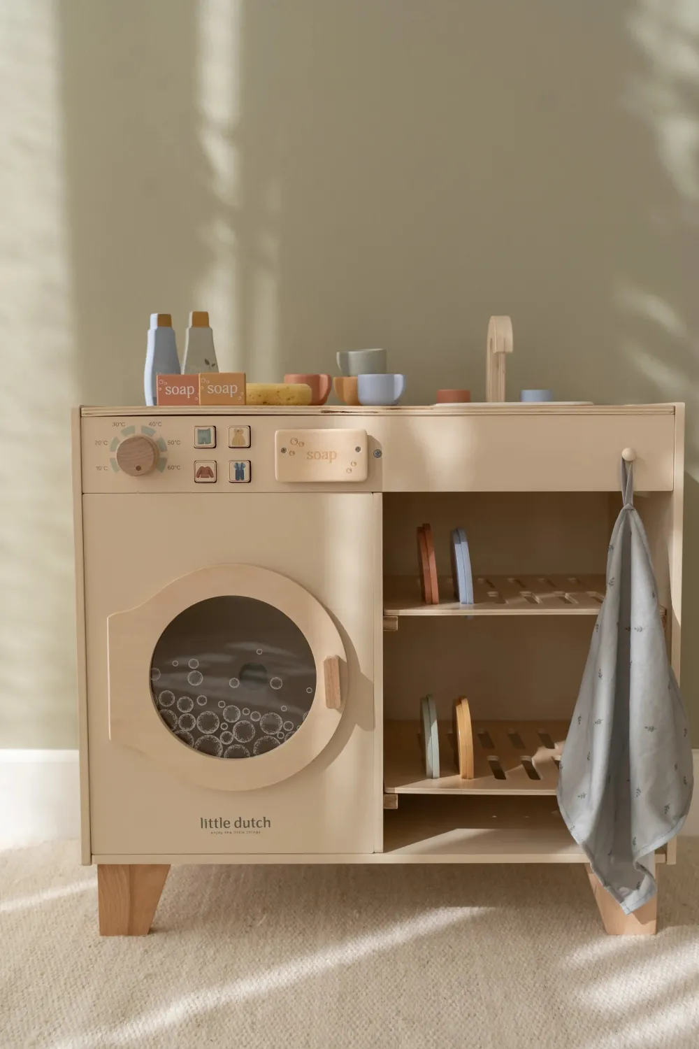 Little Dutch Lavadora FSC ·*Niños Cocinas De Madera Y Accesorios Juguete|Juguetes Waldorf