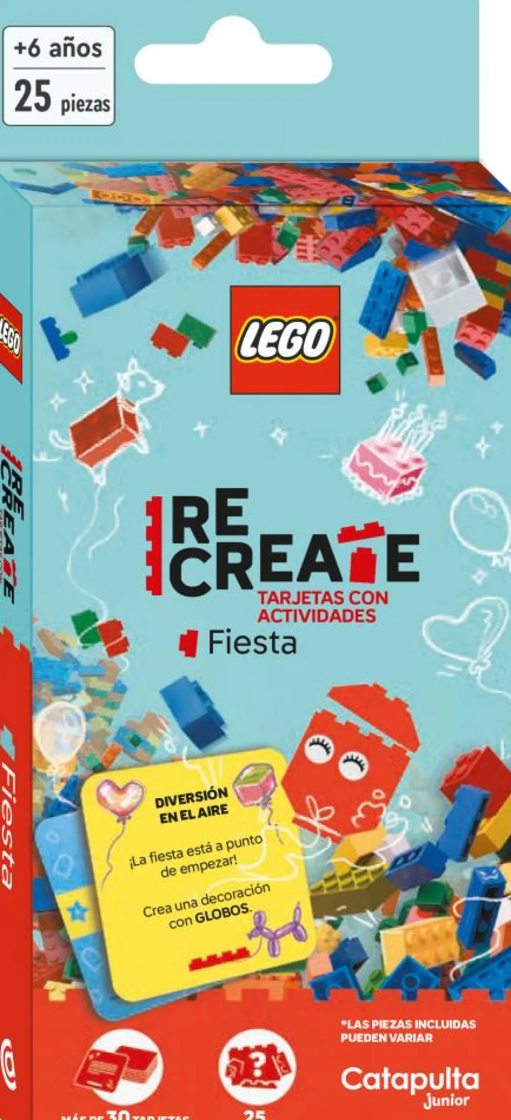 Catapulta Lego Recreate Fiesta Tarjetas mas piezas Lego*Niños Abremente|Juegos De Viaje