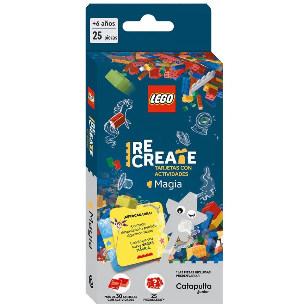 Catapulta Lego Recreate Magia Tarjetas mas piezas Lego*Niños Abremente|Juegos De Viaje