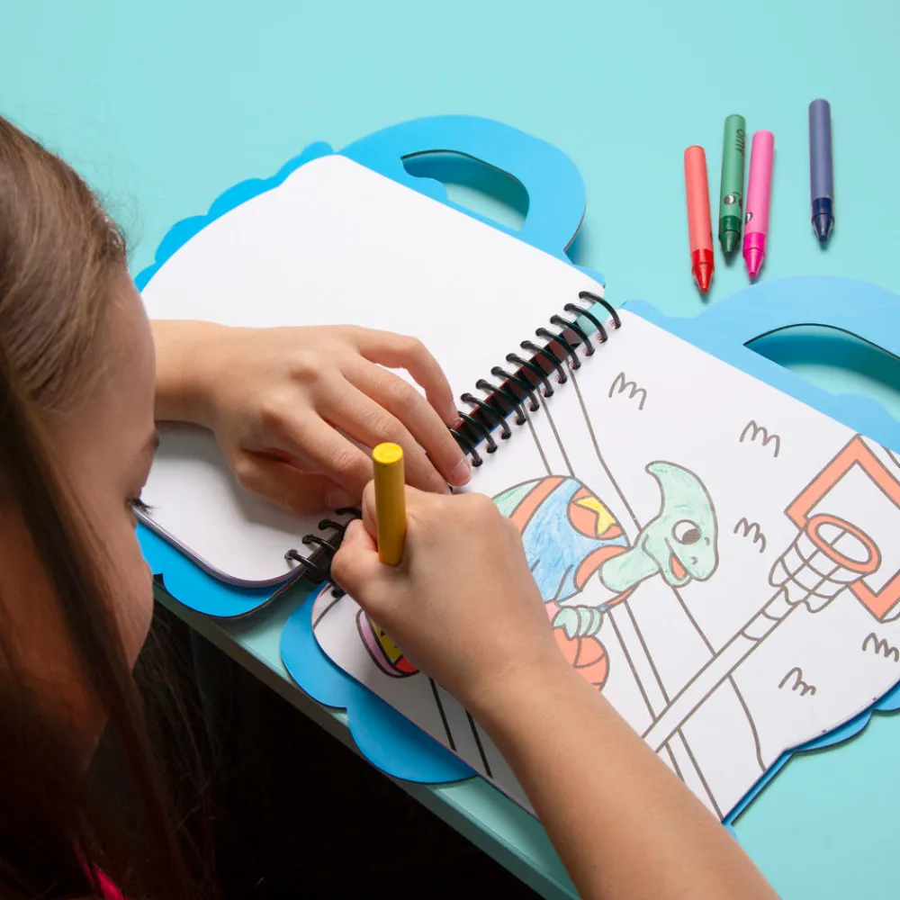 Omy Libro con pinturas y pegatinas Dinos ·*Niños Juegos De Viaje