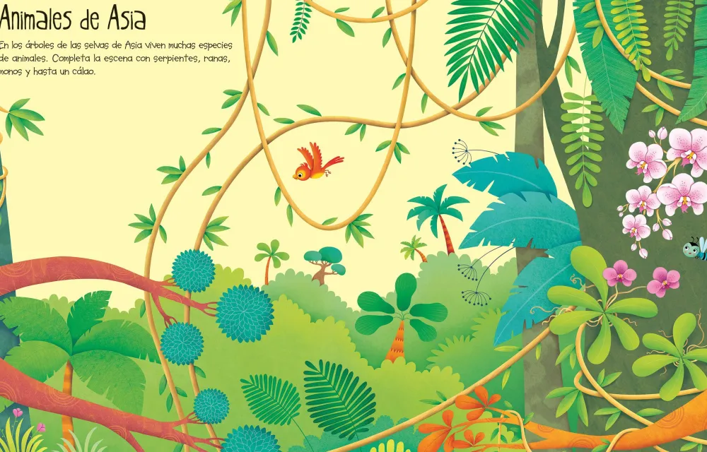 Usborne Libro de pegatinas · La Selva* Libros De Pegatinas