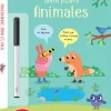 Usborne Libro Pizarra · Animales*Niños Libros Pizarra De Usborne|Juegos De Viaje