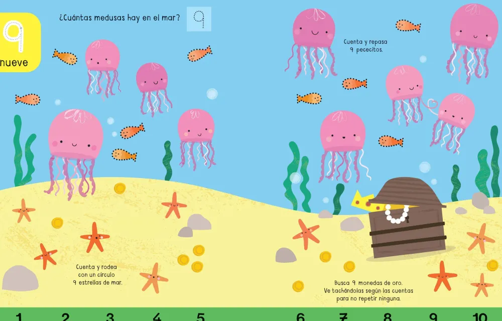 Usborne Libro Pizarra · Contar es fácil*Niños Libros Pizarra De Usborne|Juegos De Viaje