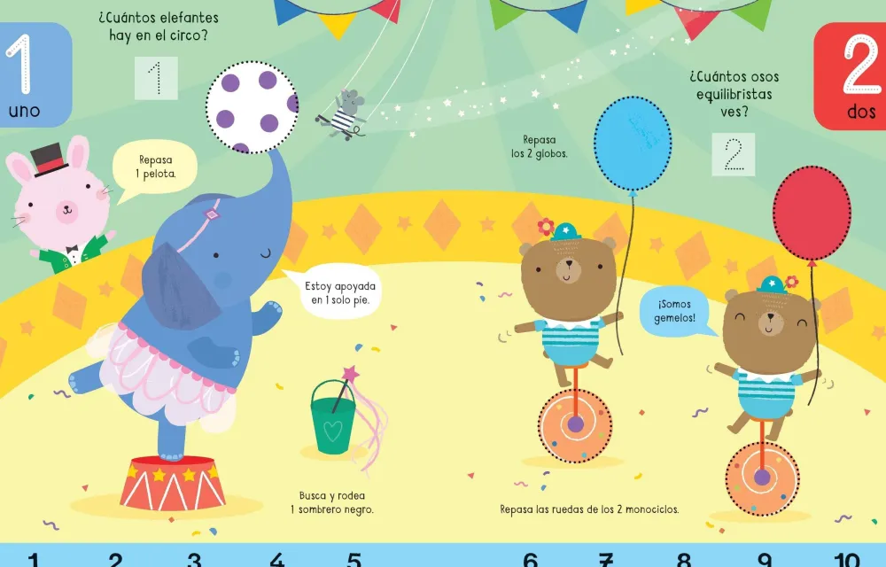 Usborne Libro Pizarra · Contar es fácil*Niños Libros Pizarra De Usborne|Juegos De Viaje