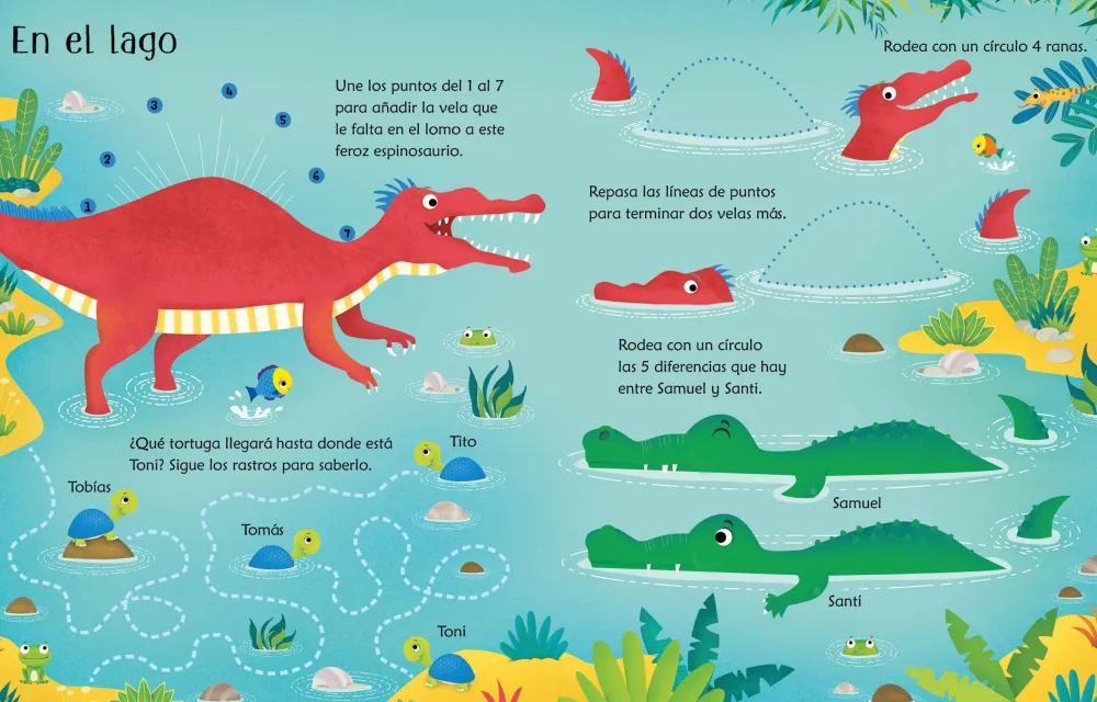 Usborne Libro Pizarra · El mundo de los dinosaurios*Niños Libros Pizarra De Usborne|Juegos De Viaje