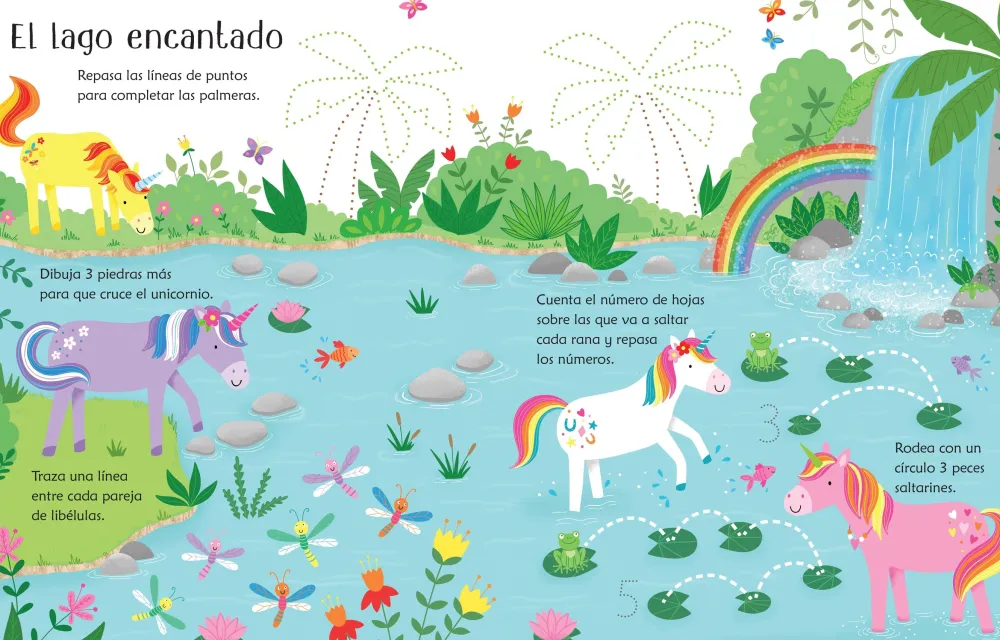 Usborne Libro Pizarra · El Mundo de los Unicornios*Niños Libros Pizarra De Usborne|Juegos De Viaje