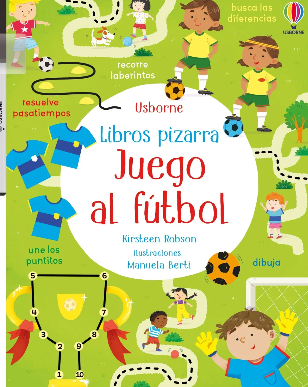 Usborne Libro Pizarra · Juego al Futbol*Niños Libros Pizarra De Usborne|Juegos De Viaje