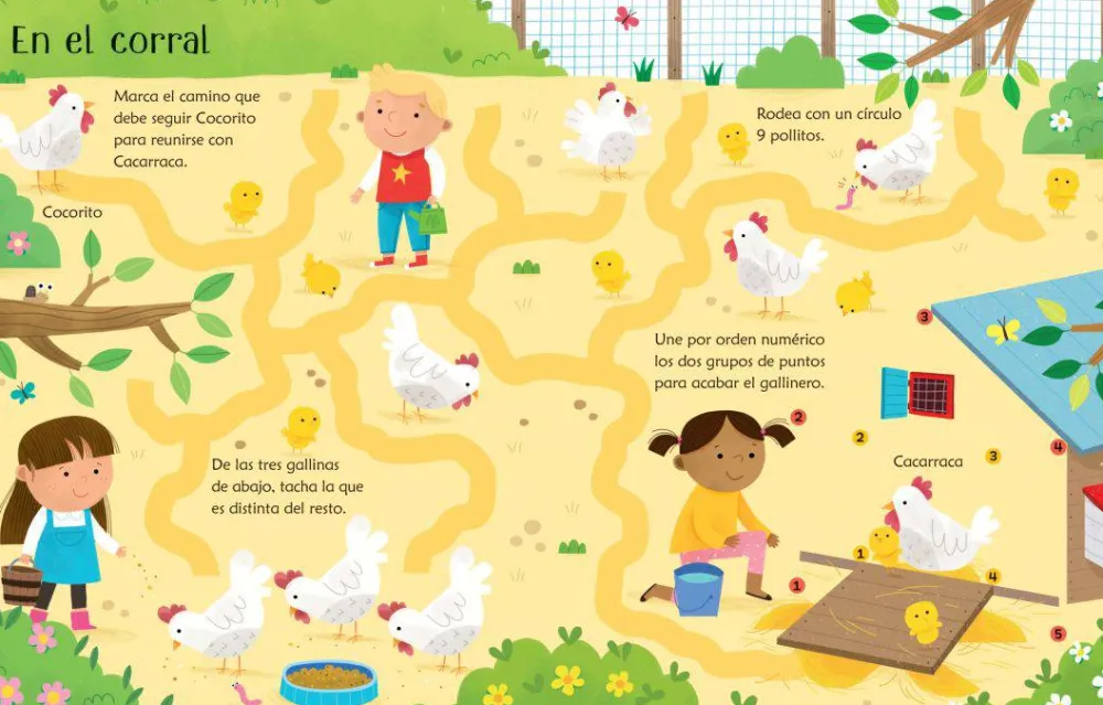 Usborne Libro Pizarra · Me divierto en primavera*Niños Libros Pizarra De Usborne|Juegos De Viaje