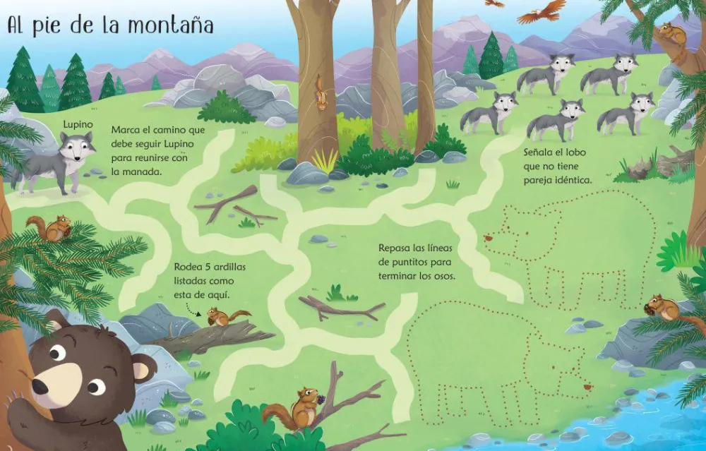 Usborne Libro Pizarra · Vamos al bosque*Niños Libros Pizarra De Usborne|Juegos De Viaje