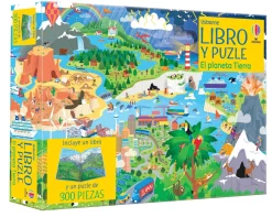 Usborne Libro Puzzle · El Planeta Tierra*Niños Puzzles 300 Piezas|Puzzles Con Libro