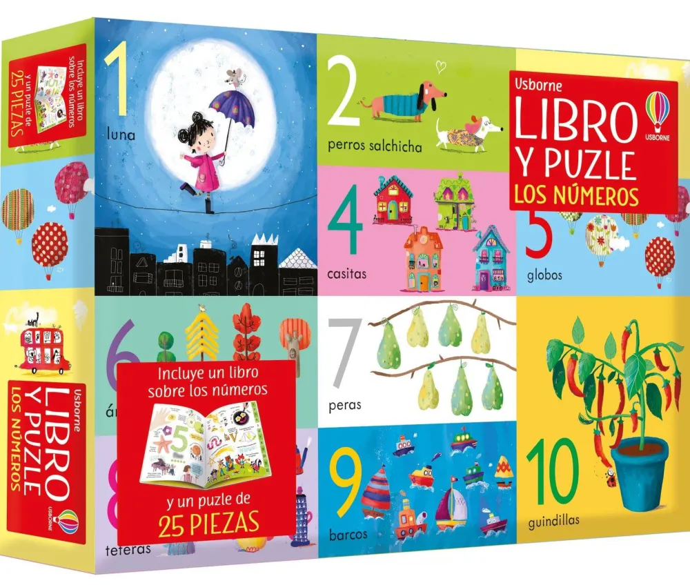 Usborne Libro Puzzle · Los números*Niños Puzzles 24 Piezas|Puzzles Con Libro