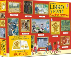Usborne Libro Puzzle Cuadros famosos*Niños Puzzles 300 Piezas|Puzzles Con Libro