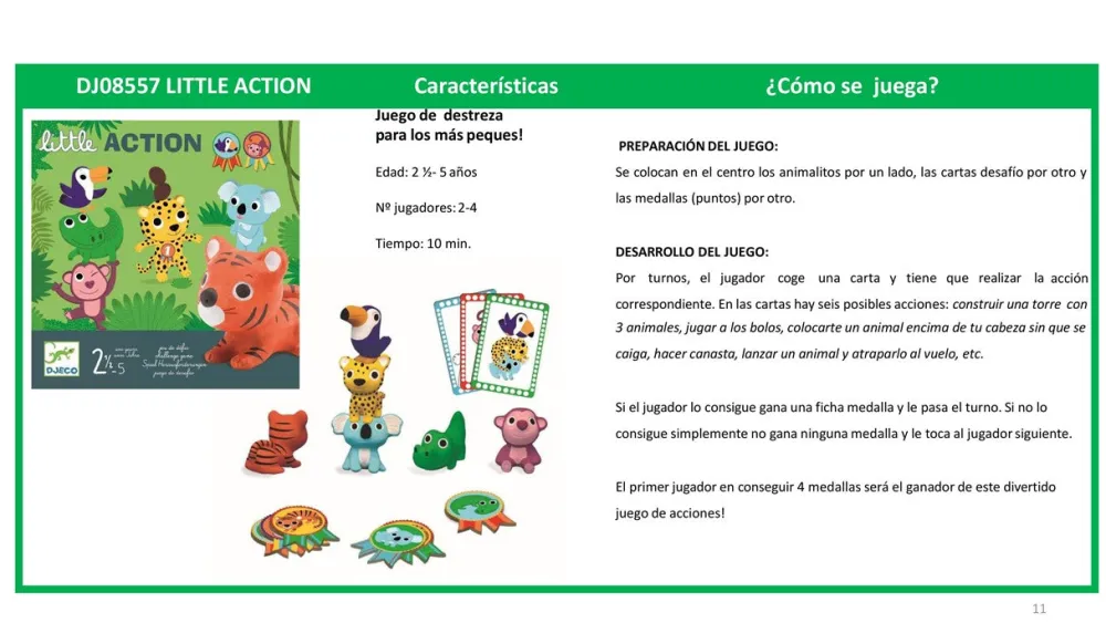 Djeco Little Action ·*Niños Djeco|Juegos De Mesa Competitivos