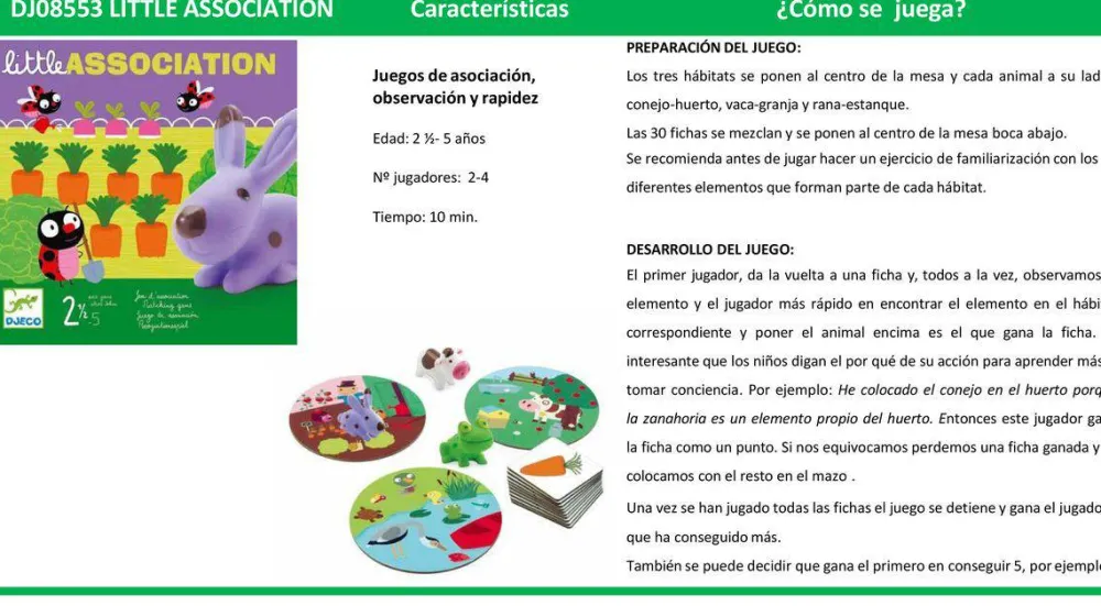 Djeco Little Association ·*Niños Djeco|Juegos De Mesa Competitivos
